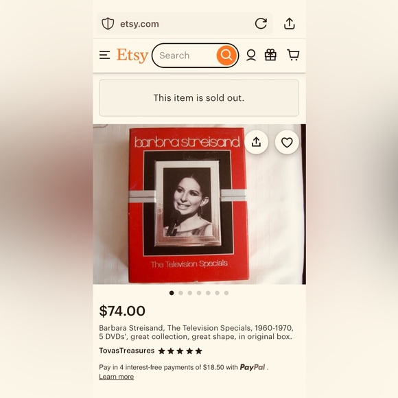 New RePackaged Barbara Streisand Red Box Collection Set, The Television Series - Picture 6 of 7